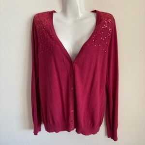 Merona Sequined Cardigan Sweater  Size XL